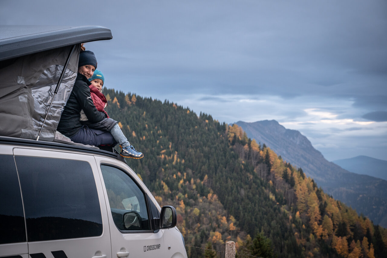 Bikefex-Familie mit dem CROSSCAMP in Österreich