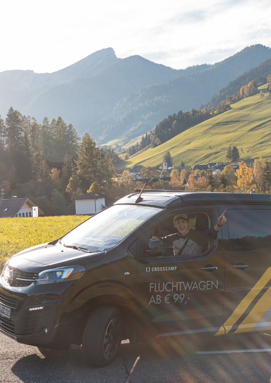 Finn Hösch bricht zum Skibergsteigen mit dem CROSSCAMP nach Südtirol auf