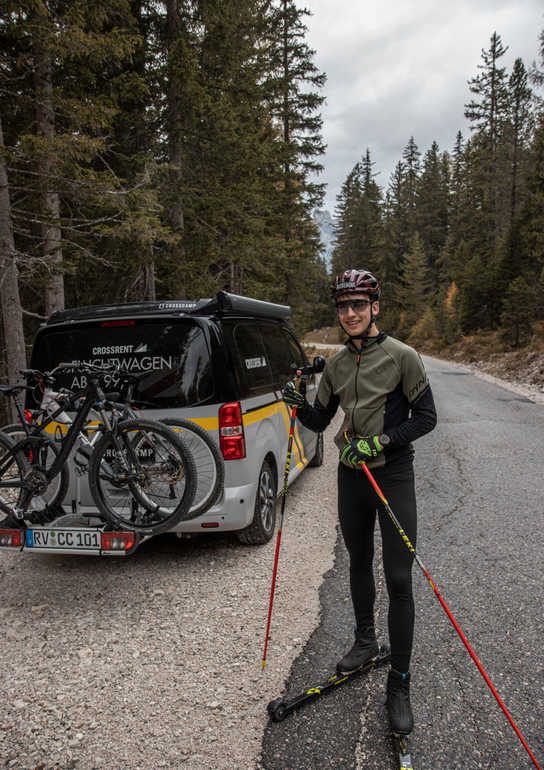 Finn Hösch beim Training in Südtirol mit dem CROSSCAMP