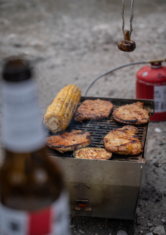 Grillen beim Camping-Trip durch Slowenien