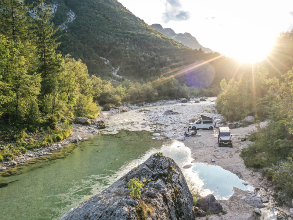 Camping im Soca-Tal in Slowenien