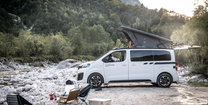 Camping mit Camper-Van im Soca-Tal in Slowenien