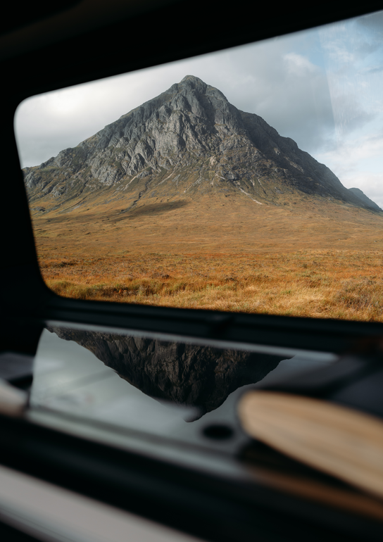 Blick auf Glencoe in Schottland